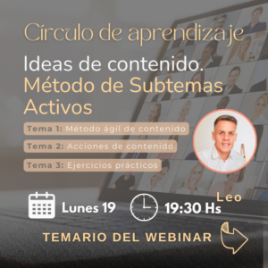 Círculo de aprendizaje Ideas de contenido